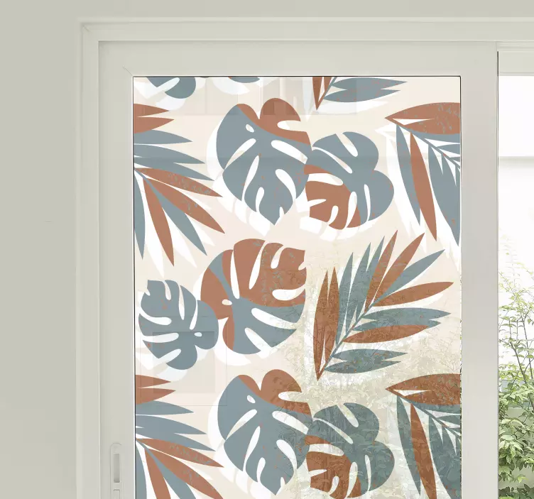 Klebefolie Dusche Große grüne monsterpflanzen für glas - TenStickers