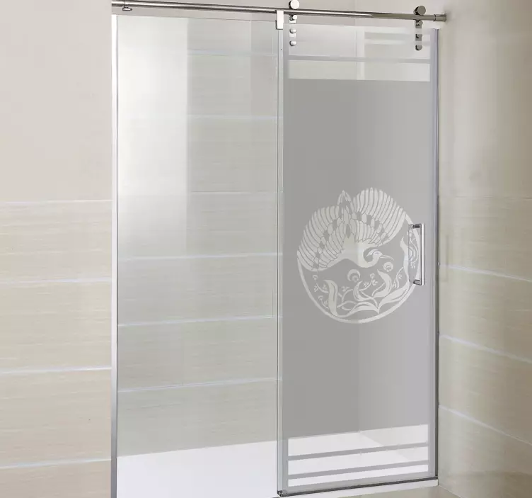 Klebefolie Dusche Phoenix Kunst Wandtattoo - TenStickers