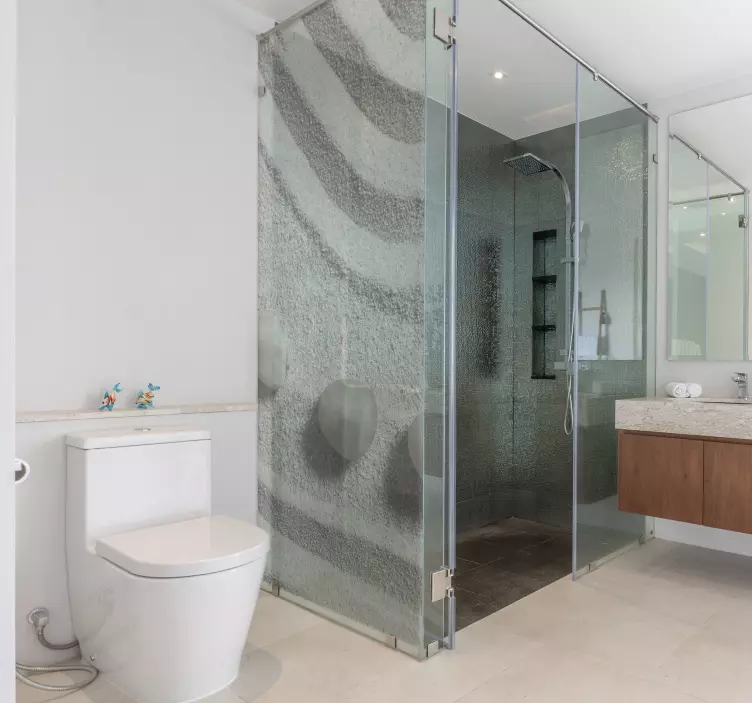 Folie Duschkabine Zen Pfad Sand - TenStickers