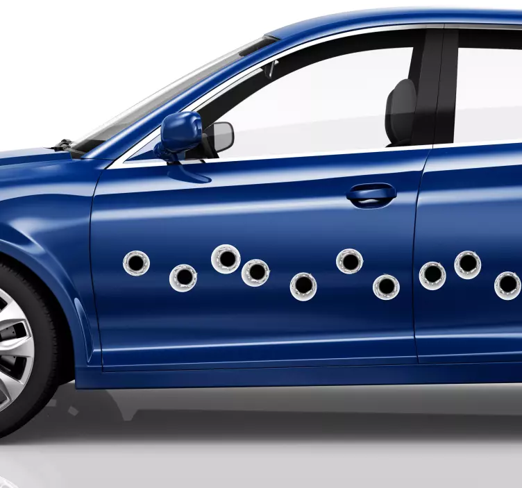 Einschusslöcher fahrzeugaufkleber - TenStickers