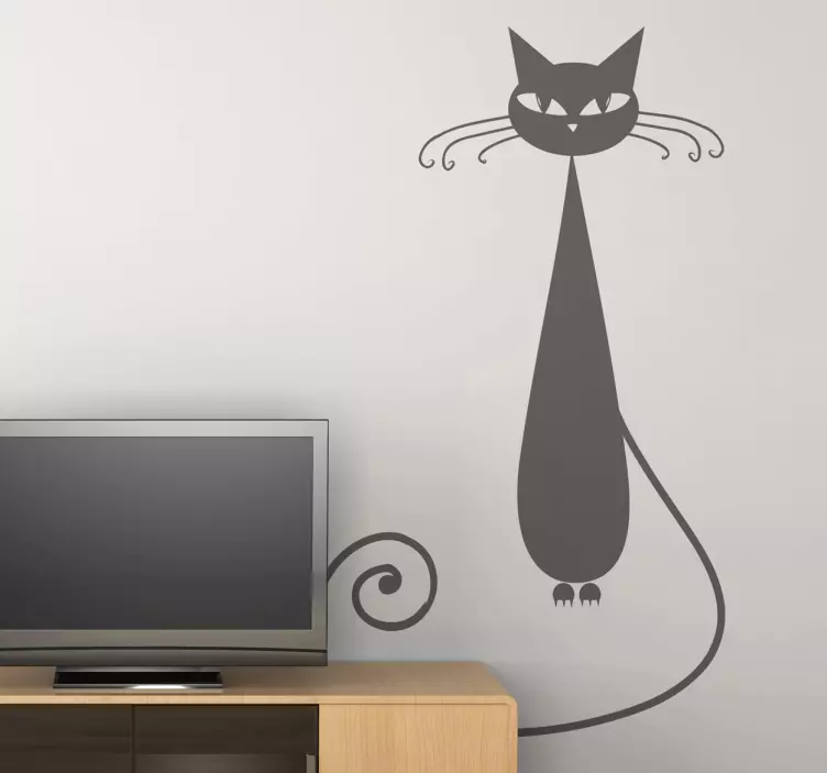 Elegante Katze Wandsticker - TenStickers