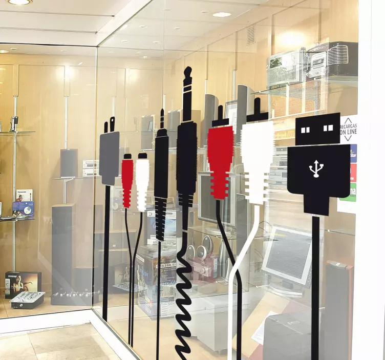 Elektro Kabel Aufkleber - TenStickers