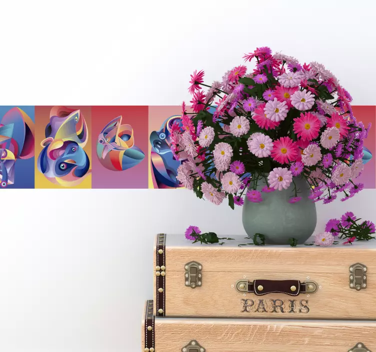 Tiere Fantasiefiguren Bordüren Aufkleber - TenStickers