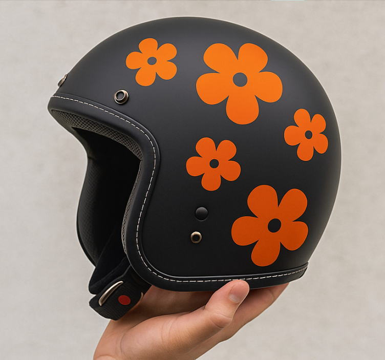 Fahrrad Aufkleber einfache blumen - TenStickers