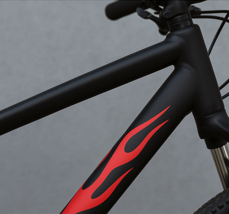 Fahrrad Aufkleber rote flammen gesetzt - TenStickers