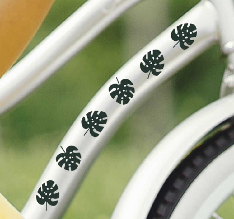 Fahrradaufkleber Monstera verlässt das fahrrad - TenStickers