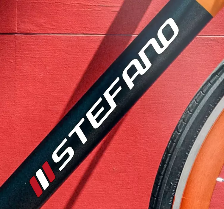 Fahrradaufkleber österreichische flagge mit individuellem Namen - TenStickers