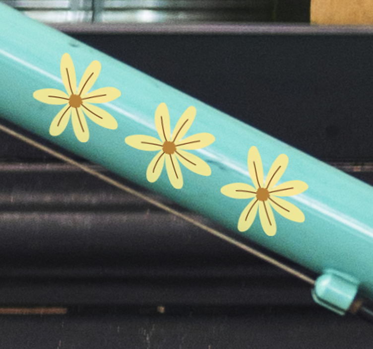 Fahrradaufkleber Spitze blumen - TenStickers