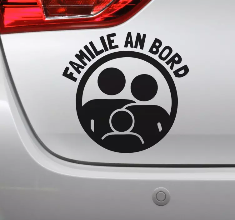 Autoaufkleber Familie an Bord - TenStickers