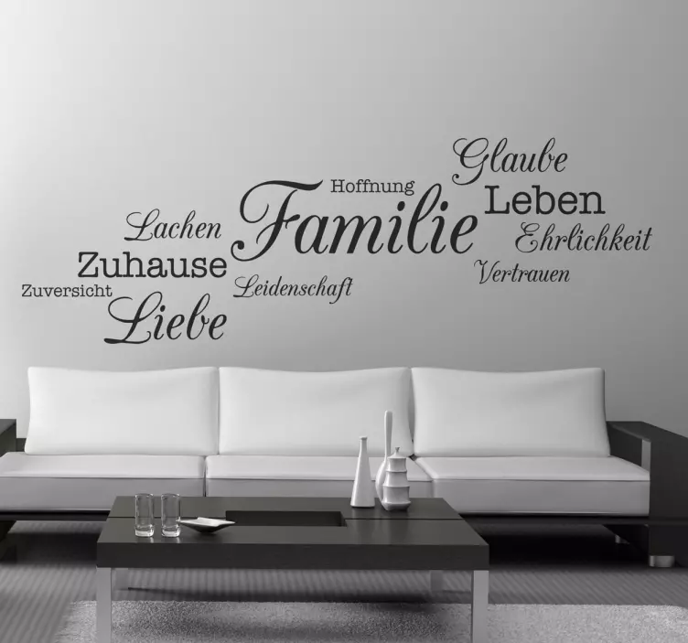 Familie Wandtattoo - TenStickers