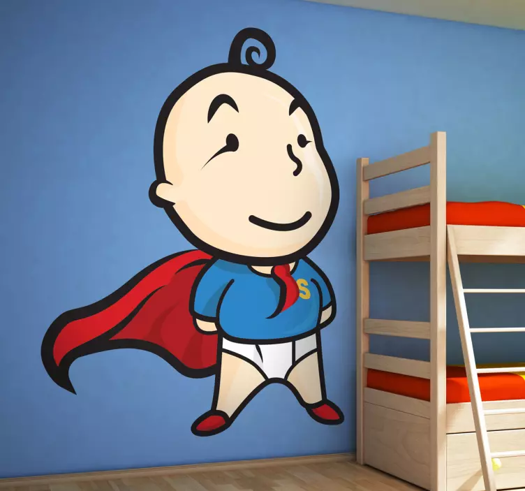 Farbiger Superbaby Aufkleber - TenStickers