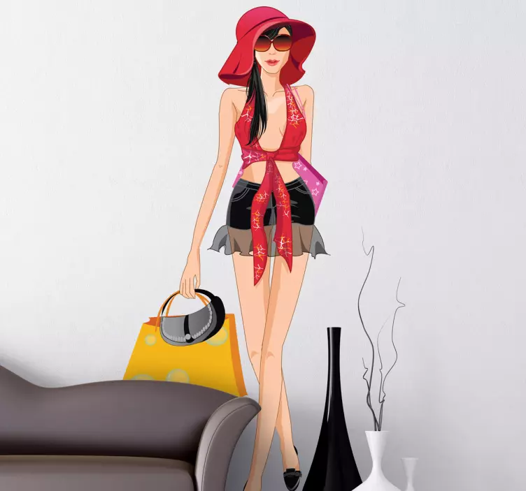 Fashion girl summer - TenStickers