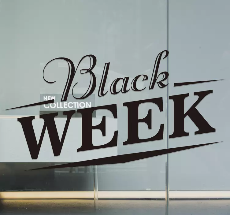 Schaufenster Aufkleber elegant Black Week - TenStickers