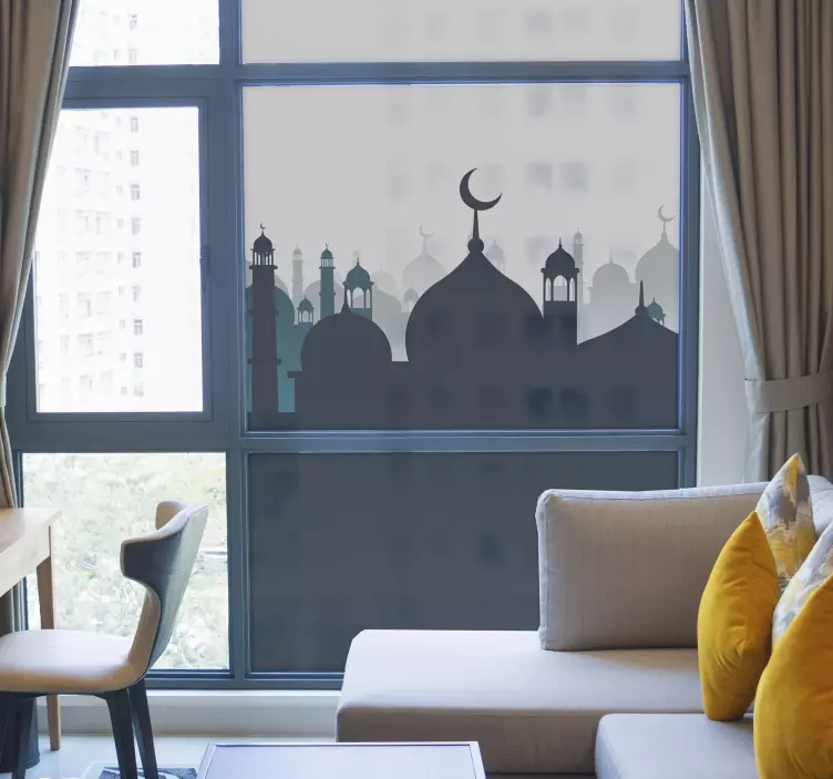 Arabischer skyline Fenster Aufkleber - TenStickers