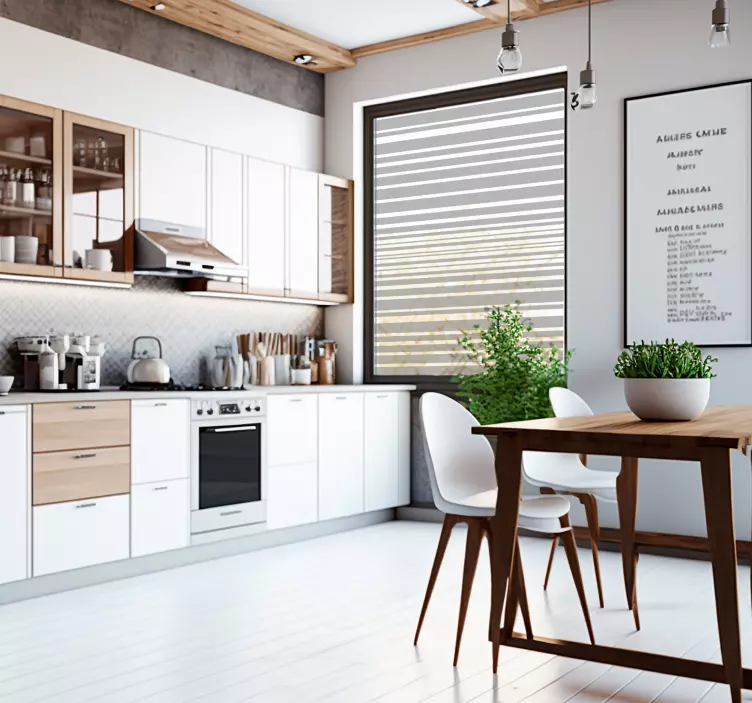 Fenster Aufkleber Durchscheinende Linien - TenStickers