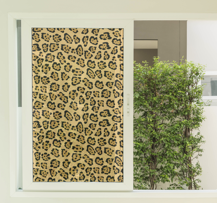 Fenster Aufkleber Leopard geometrisch für fenster - TenStickers