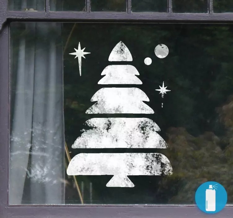Fenster Sticker Tannenbaum Spray - TenStickers