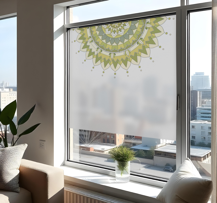 Fensteraufkleber halbes mandala - TenStickers