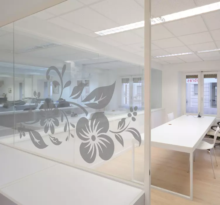 Fensteraufkleber durchsichtige Blumen - TenStickers