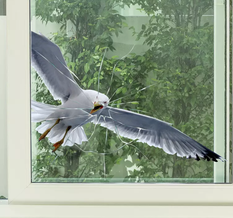 Fliegende möwe Fenster Aufkleber - TenStickers