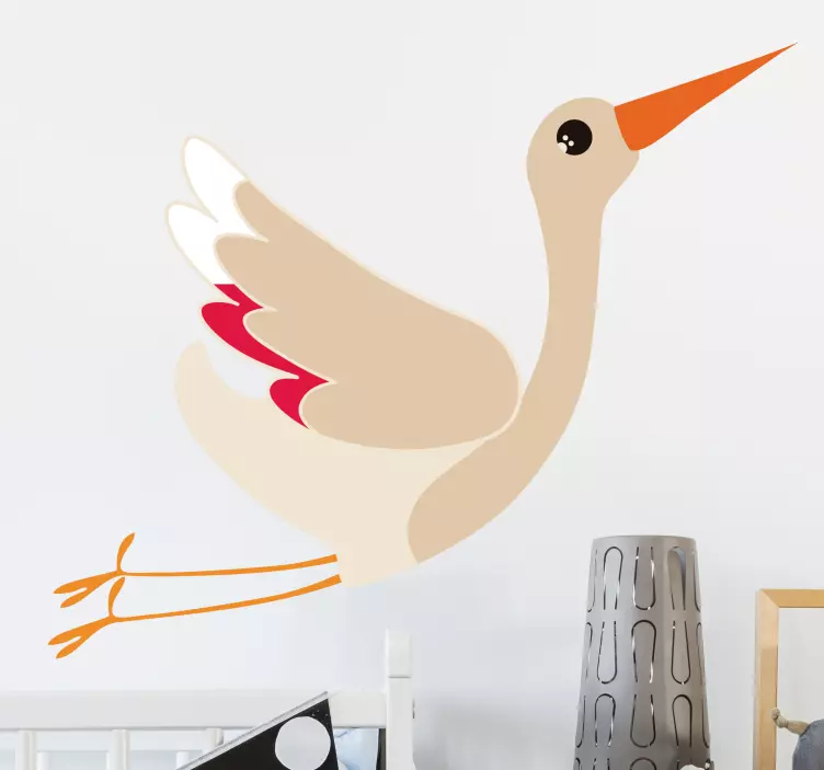 Fliegender Storch Wandaufkleber - TenStickers