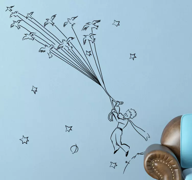 Fliegender kleiner Prinz Aufkleber - TenStickers