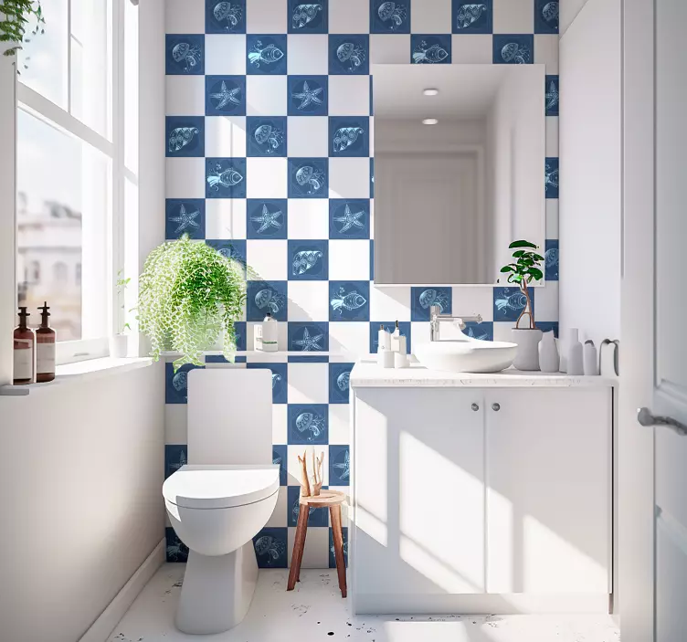 Fliesenaufkleber Dekorative meereslebewesen - TenStickers