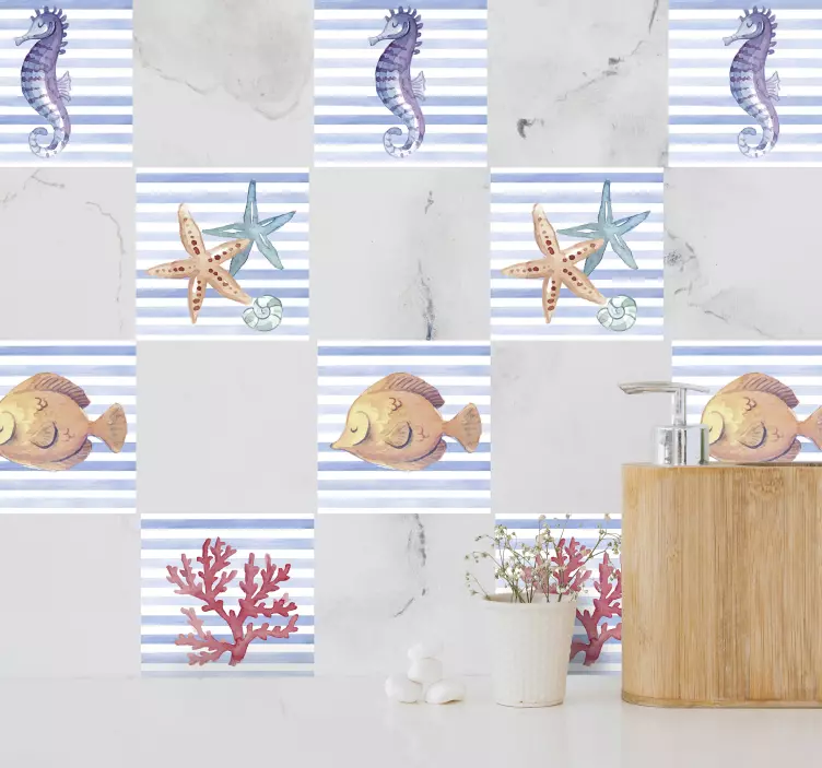 Fliesenaufkleber Leben im meer - TenStickers