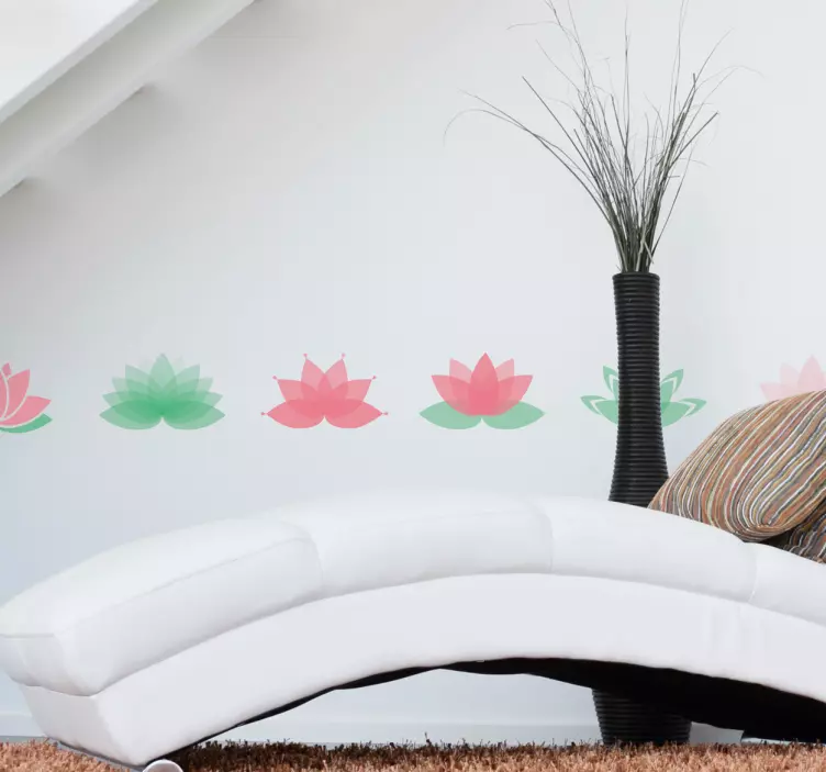 Fliesenaufkleber Lotusblume Volant - TenStickers