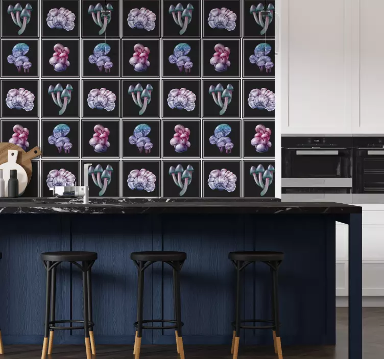 Fliesenaufkleber Zauberpilze - TenStickers