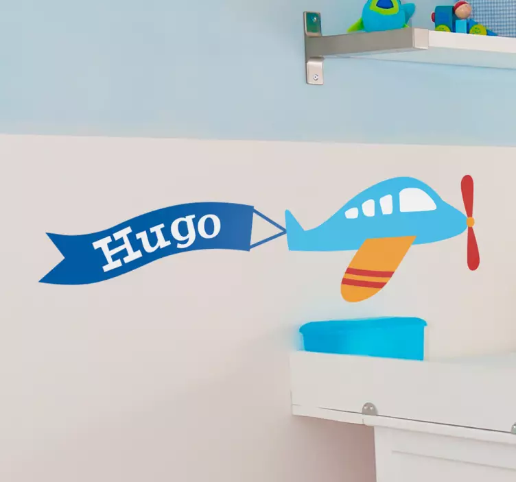 Personalisierbares Kinder Wandtattoo Flugzeug - TenStickers