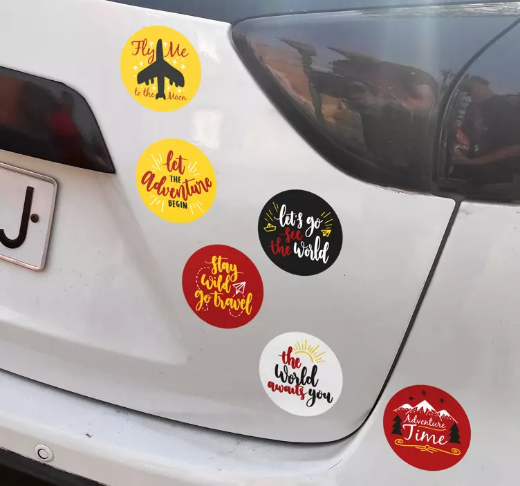 Aufkleber Auto Reisende - TenStickers