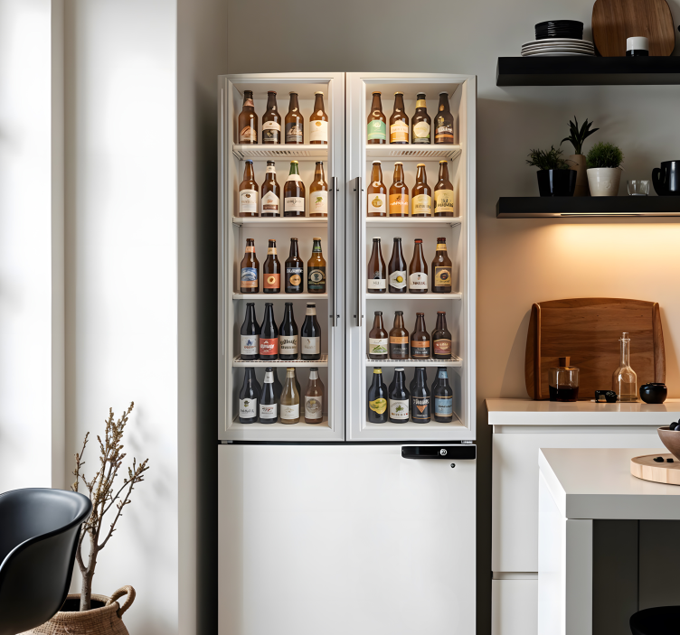 Folie Kühlschrank biermarken - TenStickers