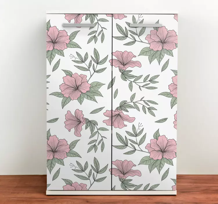Möbelfolie floral gemustertes finish - TenStickers