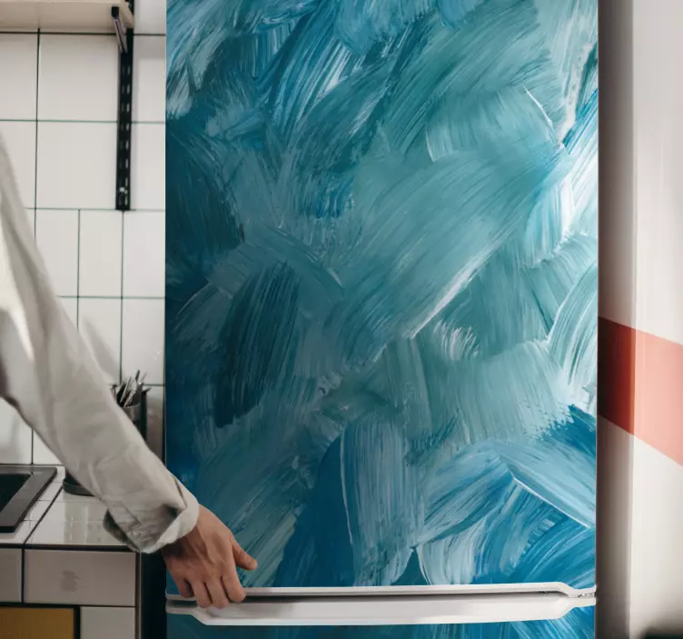 Folie Kühlschrank gebürstetes farbmuster - TenStickers