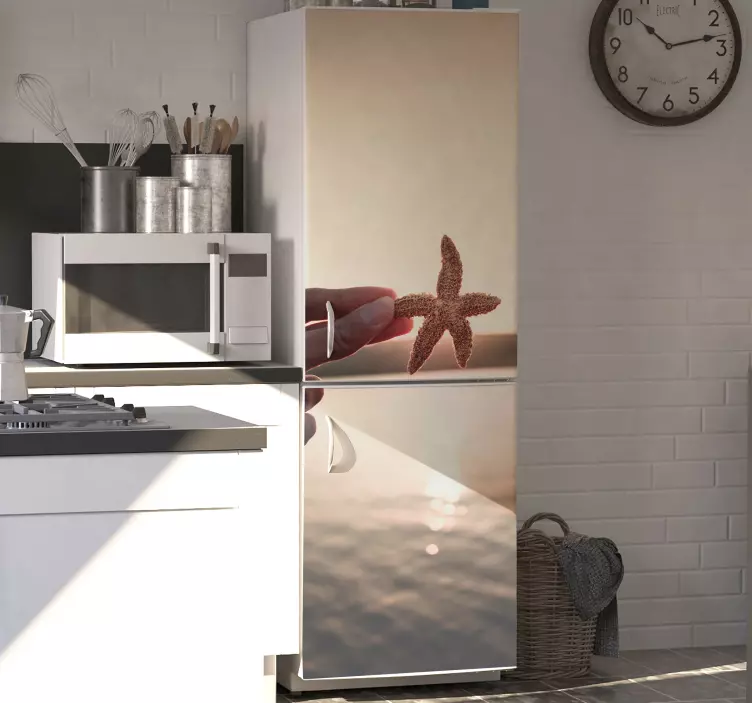 Kühlschrank Aufkleber seestern-illusion - TenStickers
