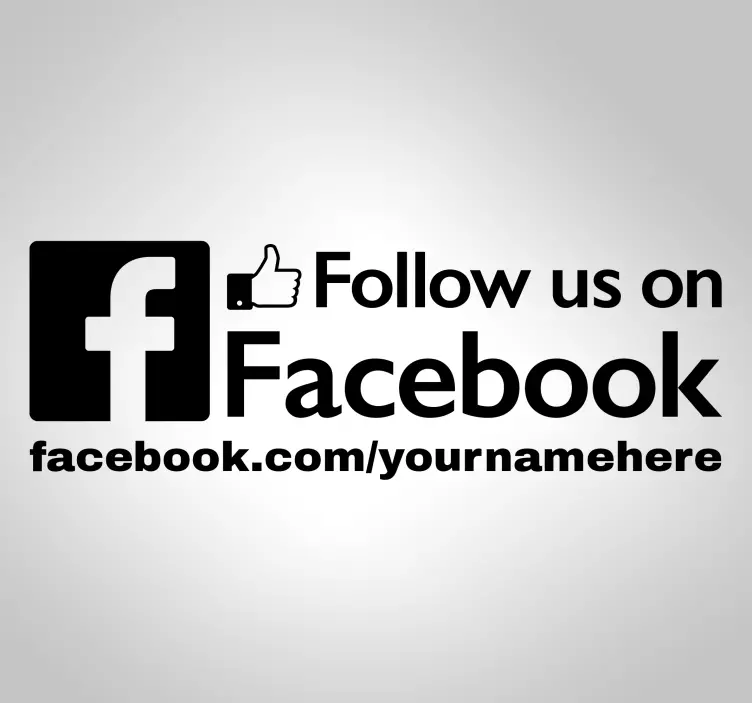 Follow us on Facebook Aufkleber - TenStickers