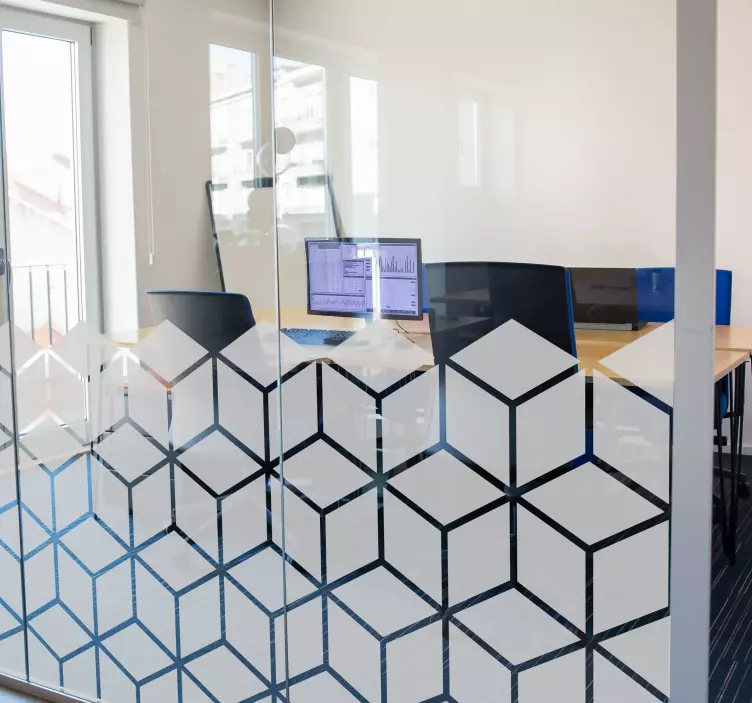 Form Wandtattoo geometrische Würfel - TenStickers