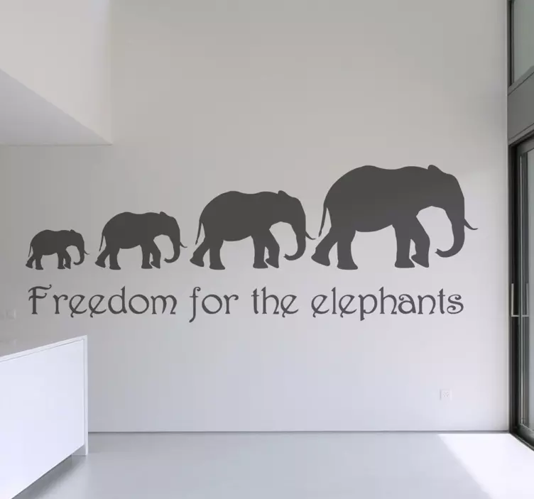 Freedom Elephants Aufkleber - TenStickers