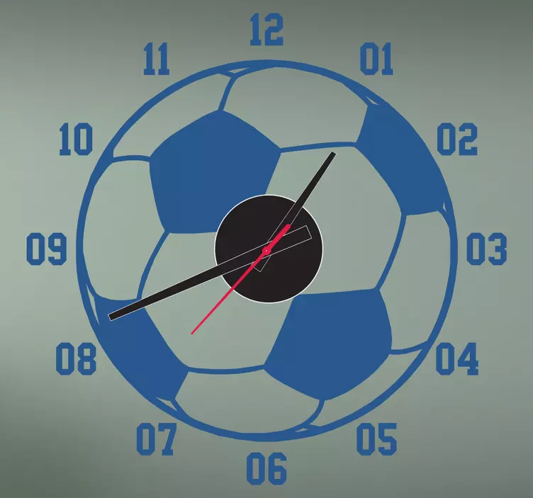 Wandtattoo Fußball Uhr Aufkleber - TenStickers