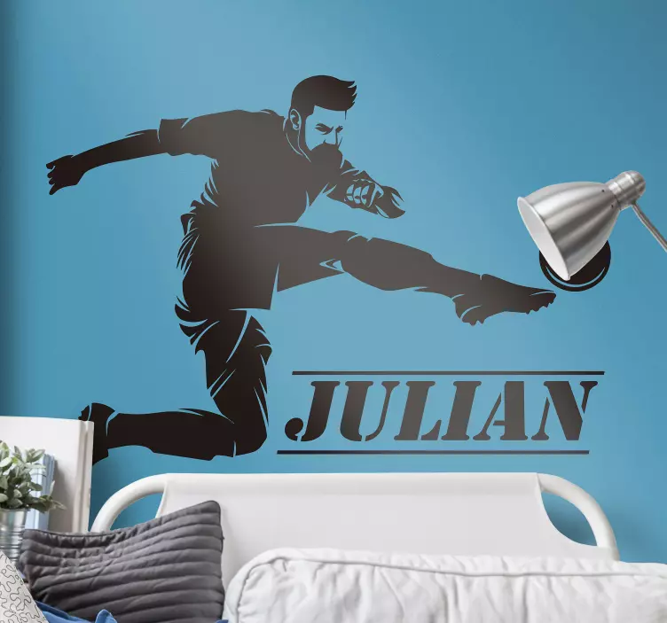 Personalisierter aufkleber des fußballspielers - TenStickers