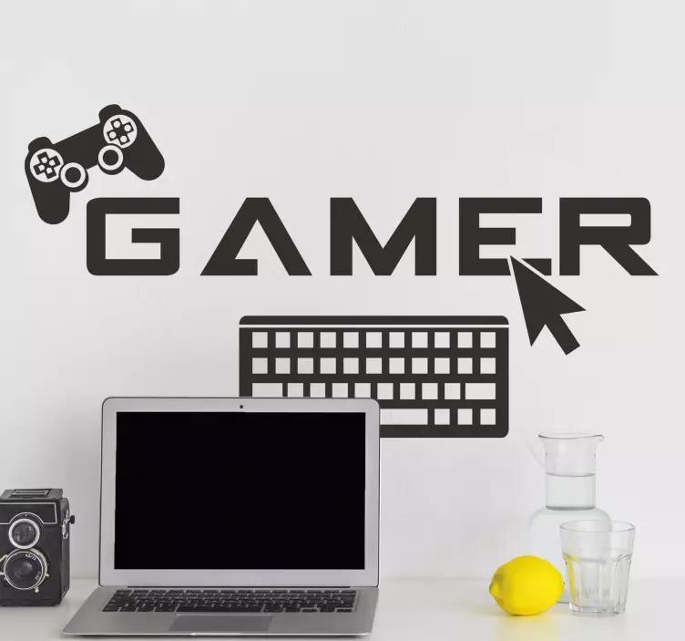 Gamer Text Videospiel Aufkleber - TenStickers