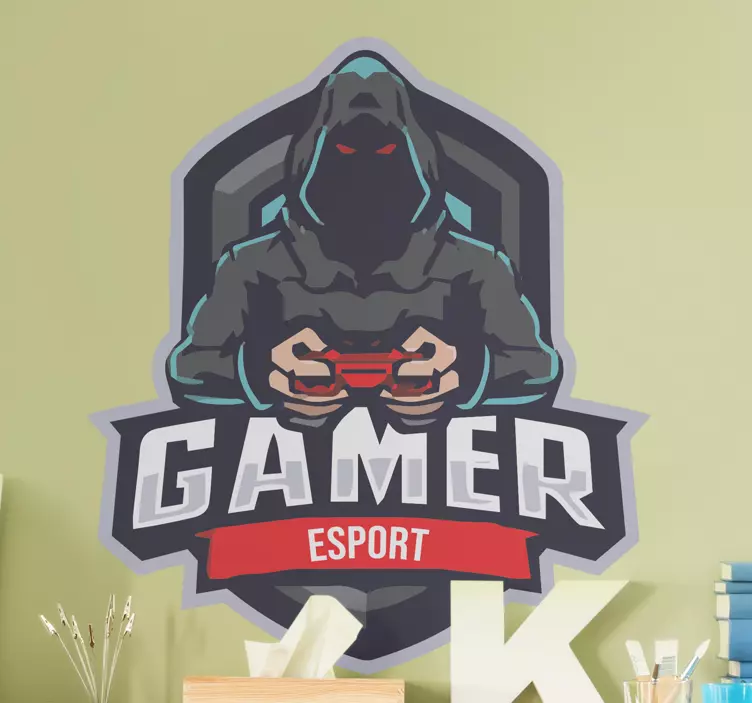 Gaming wandtattoo gamer esport logo - TenStickers