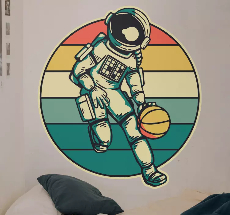 Gaming Wandtattoo kosmonaut im basketball - TenStickers