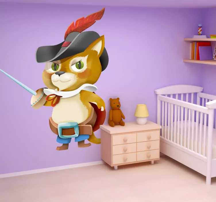 Gestiefelter Kater Aufkleber - TenStickers