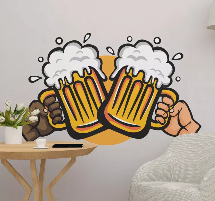 Sticker Getränke Bier prost - TenStickers