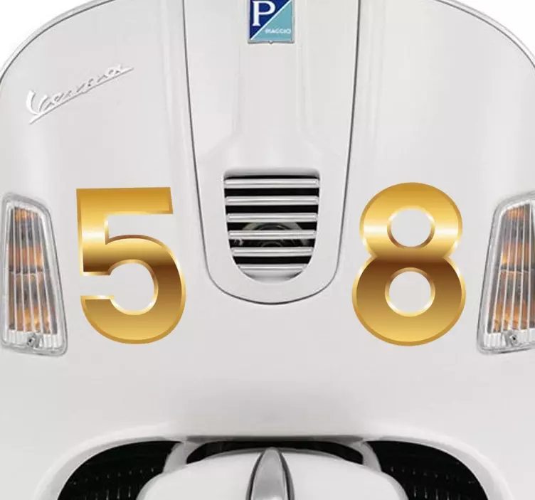 Golden Numbers Stickers - TenStickers