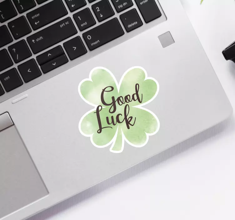 Good Luck Klee Laptop Aufkleber - TenStickers