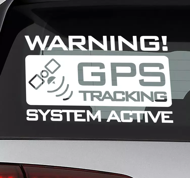 Gps tracking auto zeichen aufkleber - TenStickers