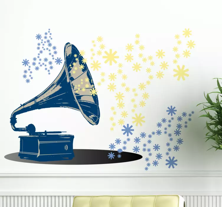 Grammophon Aufkleber - TenStickers